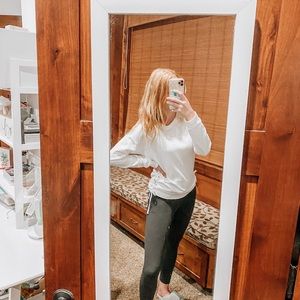 White Lace Up side Sweatshirt